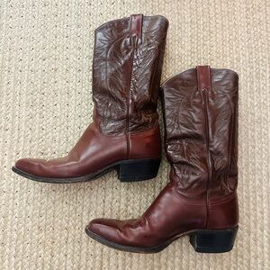 Justin Brown Western Cowboy Boots